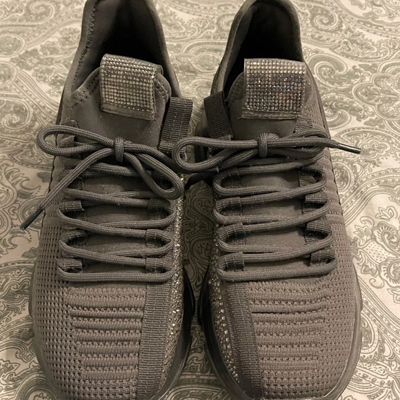 Steve Madden Maxima Rhinestone Tennis Shoes - Picture 2 of 5